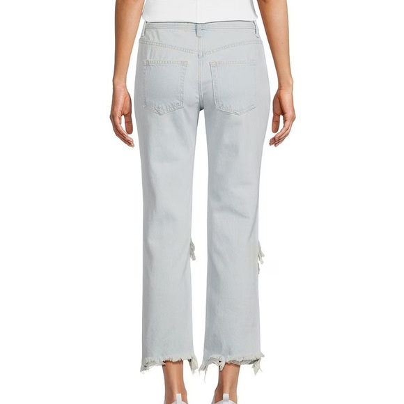 Free People We The Free Maggie Ripped Ankle Straight Legged Jeans - Picture 5 of 9